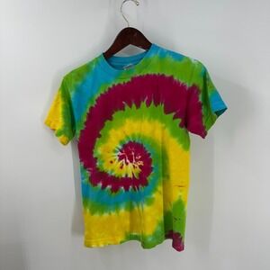 Alstyle Apparel & Activewear Rainbow Spiral Tie Dye T-Shirt Multicolor Size L
